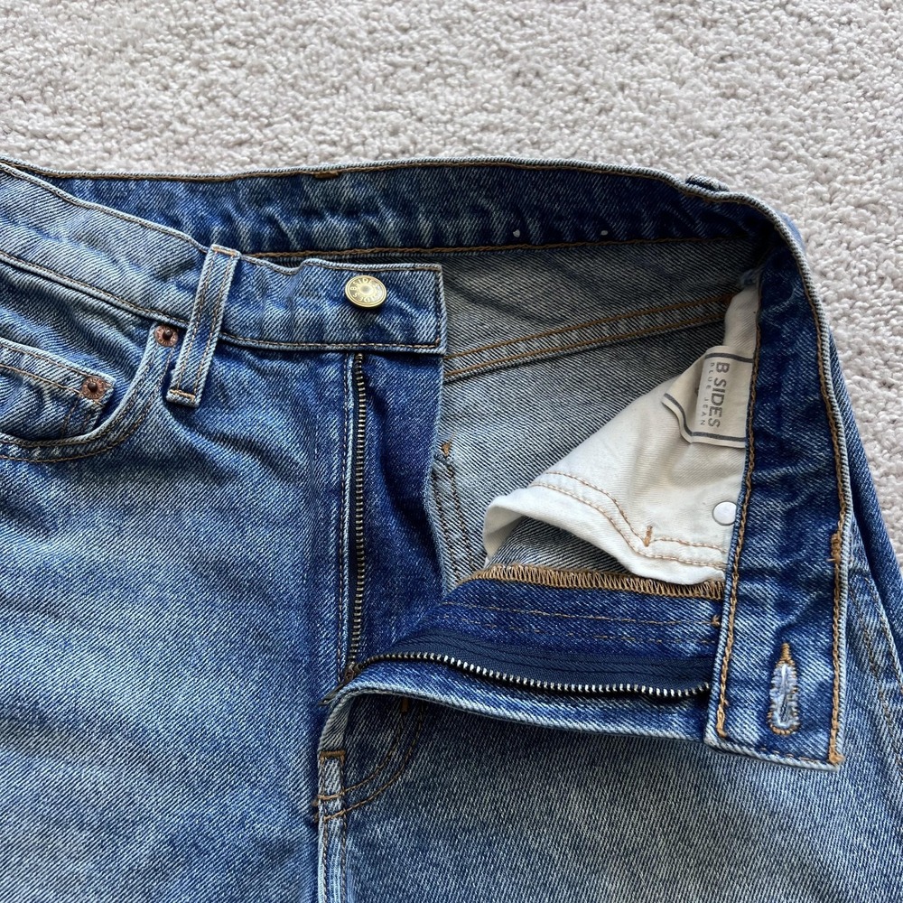 B SIDES Straight Jeans Womens 24 Blue High Rise Medium Wash Denim Made USA - Picture 7 of 16